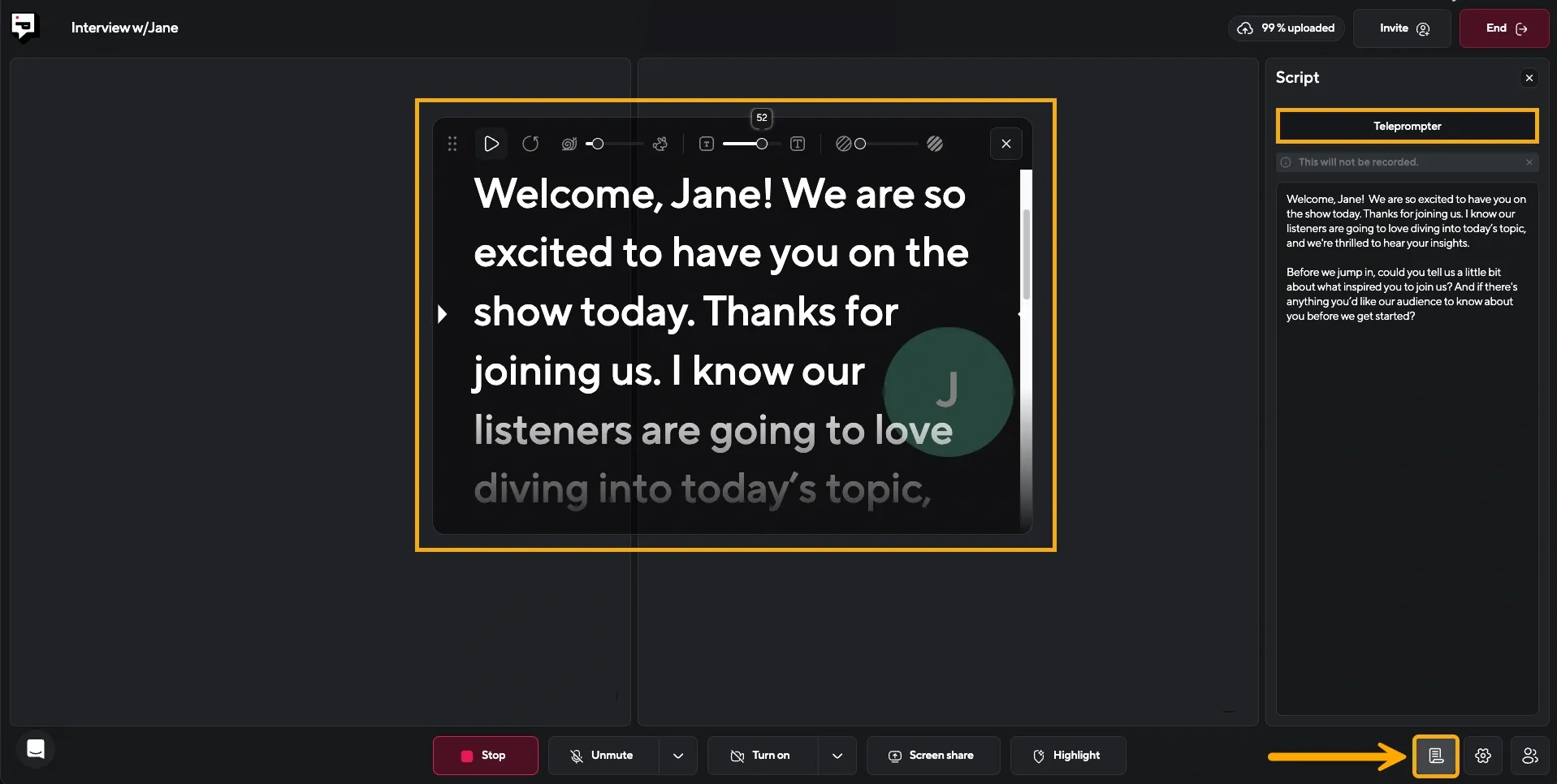 online teleprompter