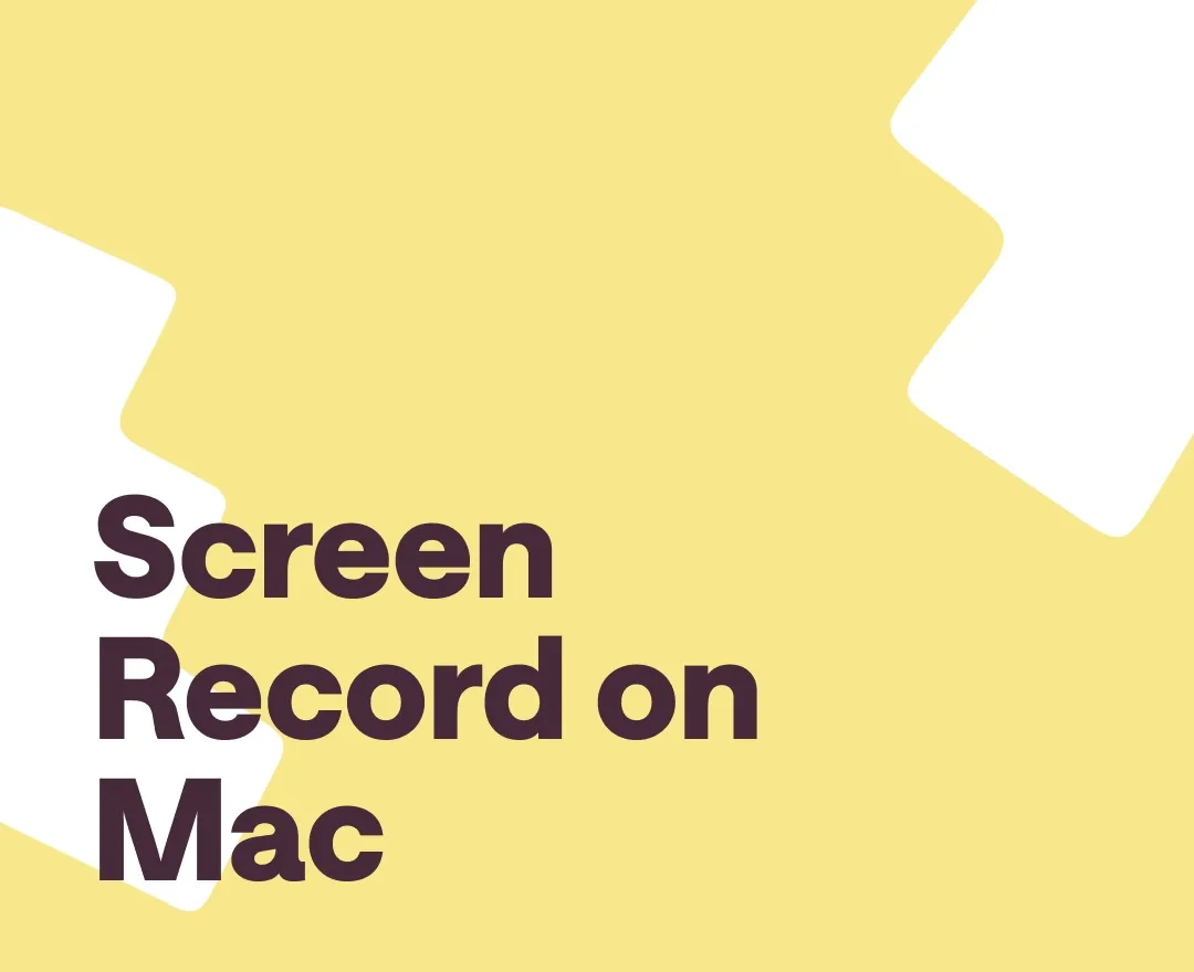 how to screen record on mac